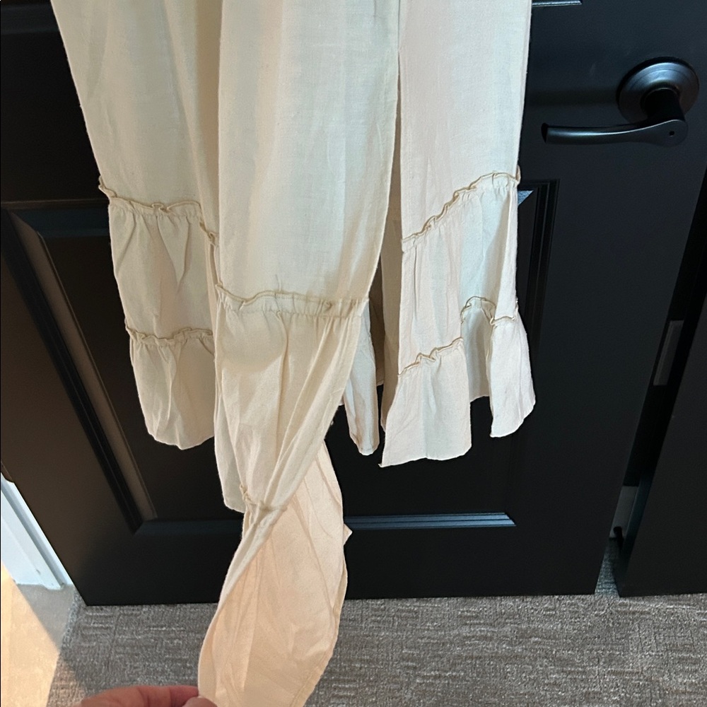 M.P.H. Collection White Embroidered 100% Rayon puff Sleeve Maxi Dress Large NWT - Picture 10 of 10